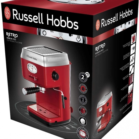 Кафемашина за еспресо с 15 бара налягане Russell Hobbs Retro 28250-56